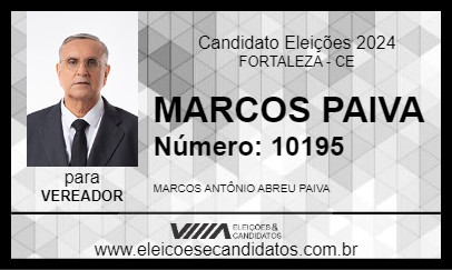 Candidato MARCOS PAIVA 2024 - FORTALEZA - Eleições