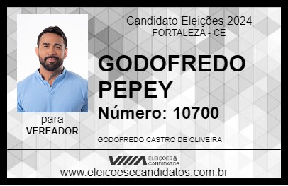 Candidato GODOFREDO PEPEY 2024 - FORTALEZA - Eleições