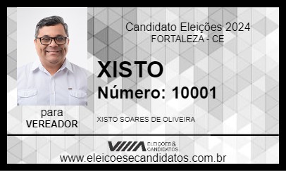 Candidato XISTO 2024 - FORTALEZA - Eleições