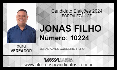 Candidato JONAS FILHO 2024 - FORTALEZA - Eleições