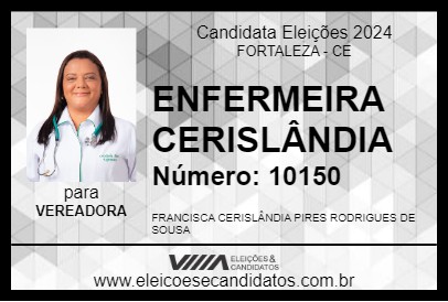 Candidato ENFERMEIRA CERISLÂNDIA 2024 - FORTALEZA - Eleições