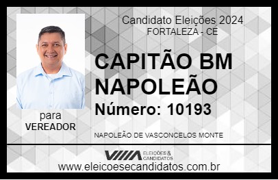 Candidato CAPITÃO BM NAPOLEÃO 2024 - FORTALEZA - Eleições