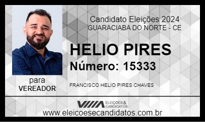 Candidato HELIO PIRES 2024 - GUARACIABA DO NORTE - Eleições