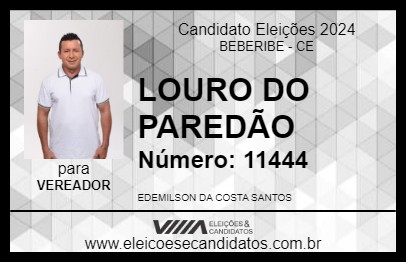 Candidato LOURO DO PAREDÃO 2024 - BEBERIBE - Eleições