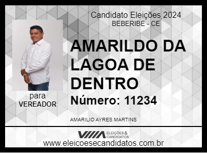 Candidato AMARILDO DA LAGOA DE DENTRO 2024 - BEBERIBE - Eleições