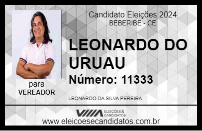 Candidato LEONARDO DO URUAU 2024 - BEBERIBE - Eleições