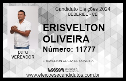 Candidato ERISVELTON OLIVEIRA 2024 - BEBERIBE - Eleições