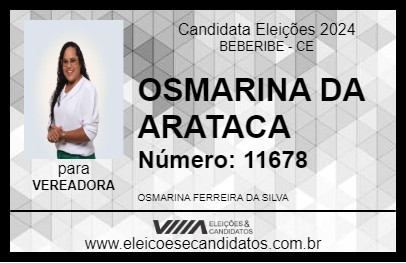 Candidato OSMARINA DA ARATACA 2024 - BEBERIBE - Eleições