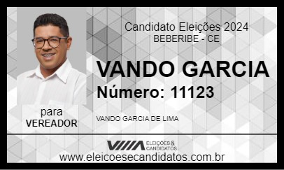 Candidato VANDO GARCIA 2024 - BEBERIBE - Eleições