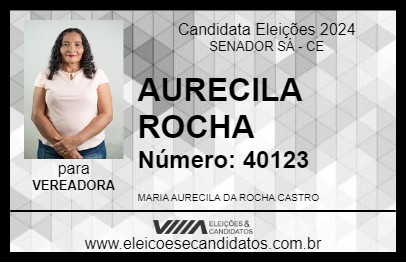 Candidato AURECILA ROCHA 2024 - SENADOR SÁ - Eleições