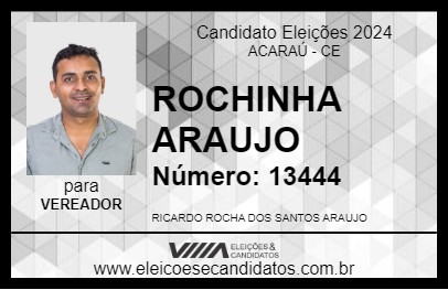 Candidato ROCHINHA ARAUJO 2024 - ACARAÚ - Eleições