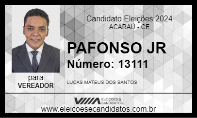 Candidato PAFONSO JR 2024 - ACARAÚ - Eleições