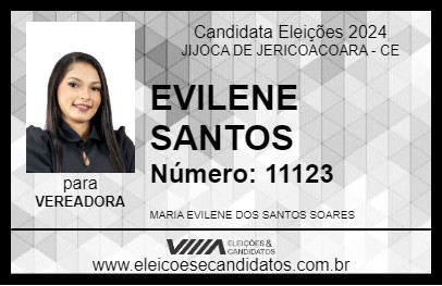 Candidato EVILENE SANTOS 2024 - JIJOCA DE JERICOACOARA - Eleições