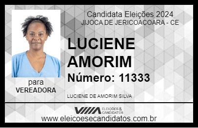 Candidato LUCIENE AMORIM 2024 - JIJOCA DE JERICOACOARA - Eleições