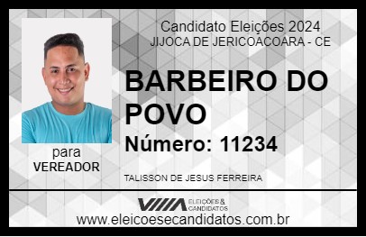 Candidato BARBEIRO DO POVO 2024 - JIJOCA DE JERICOACOARA - Eleições