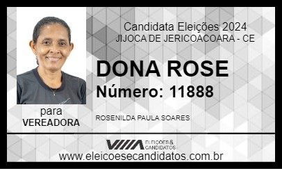 Candidato DONA ROSE 2024 - JIJOCA DE JERICOACOARA - Eleições