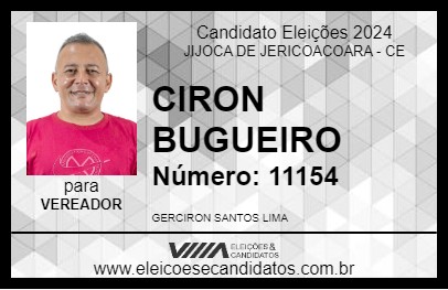 Candidato CIRON BUGUEIRO 2024 - JIJOCA DE JERICOACOARA - Eleições