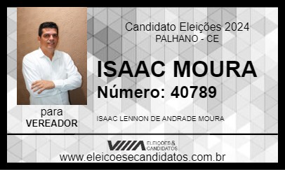 Candidato ISAAC MOURA 2024 - PALHANO - Eleições