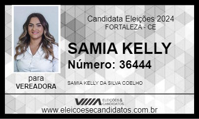 Candidato SAMIA KELLY 2024 - FORTALEZA - Eleições