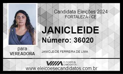 Candidato JANICLEIDE 2024 - FORTALEZA - Eleições