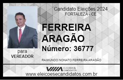 Candidato FERREIRA ARAGÃO 2024 - FORTALEZA - Eleições