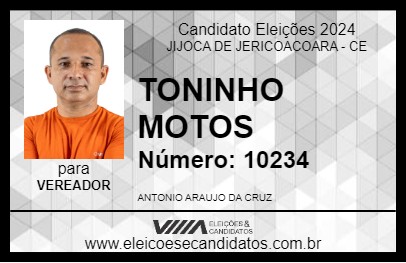 Candidato TONINHO MOTOS 2024 - JIJOCA DE JERICOACOARA - Eleições