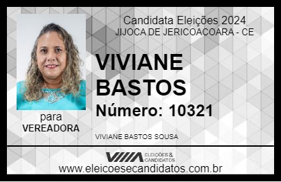 Candidato VIVIANE BASTOS 2024 - JIJOCA DE JERICOACOARA - Eleições