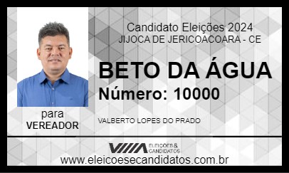 Candidato BETO DA ÁGUA 2024 - JIJOCA DE JERICOACOARA - Eleições