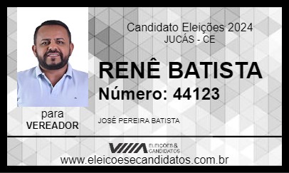 Candidato RENÊ BATISTA 2024 - JUCÁS - Eleições