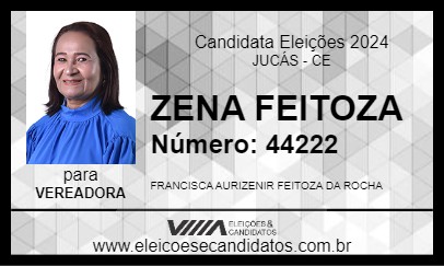 Candidato ZENA FEITOZA 2024 - JUCÁS - Eleições