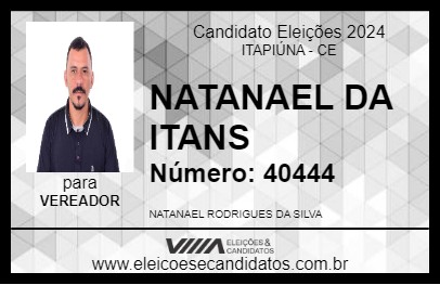 Candidato NATANAEL DA ITANS 2024 - ITAPIÚNA - Eleições