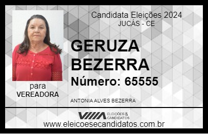 Candidato GERUZA BEZERRA 2024 - JUCÁS - Eleições