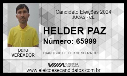 Candidato HELDER PAZ 2024 - JUCÁS - Eleições