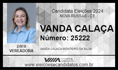 Candidato VANDA CALAÇA 2024 - NOVA RUSSAS - Eleições