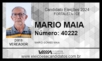 Candidato MARIO MAIA 2024 - FORTALEZA - Eleições