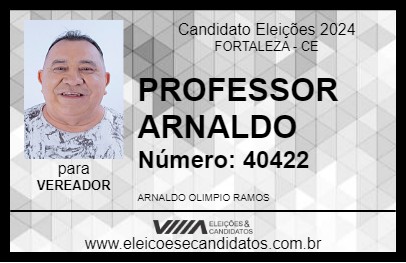 Candidato PROFESSOR ARNALDO 2024 - FORTALEZA - Eleições