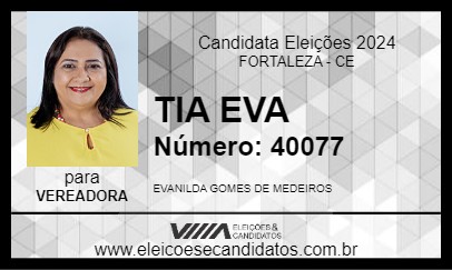 Candidato TIA EVA 2024 - FORTALEZA - Eleições