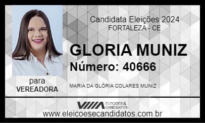 Candidato GLORIA MUNIZ 2024 - FORTALEZA - Eleições