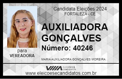 Candidato AUXILIADORA GONÇALVES 2024 - FORTALEZA - Eleições