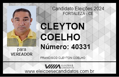 Candidato CLEYTON COELHO 2024 - FORTALEZA - Eleições