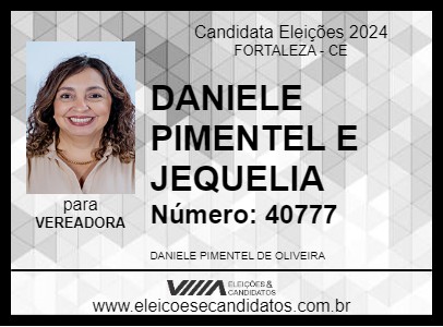 Candidato DANIELE PIMENTEL E JEQUELIA 2024 - FORTALEZA - Eleições