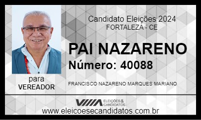 Candidato PAI NAZARENO 2024 - FORTALEZA - Eleições