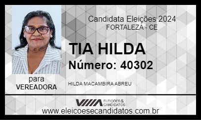 Candidato TIA HILDA 2024 - FORTALEZA - Eleições