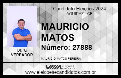 Candidato MAURICIO MATOS 2024 - AQUIRAZ - Eleições