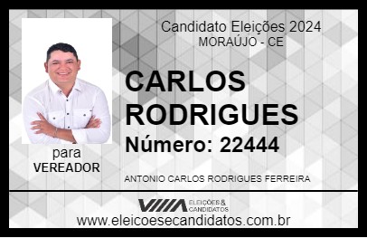 Candidato CARLOS RODRIGUES 2024 - MORAÚJO - Eleições