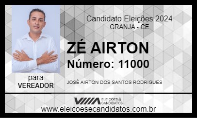 Candidato ZÉ AIRTON 2024 - GRANJA - Eleições