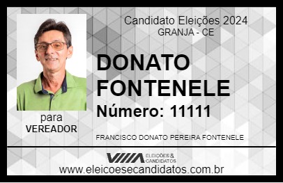 Candidato DONATO FONTENELE 2024 - GRANJA - Eleições