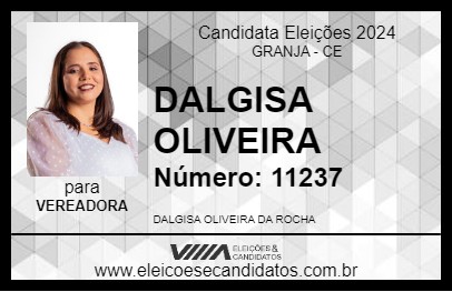 Candidato DALGISA OLIVEIRA 2024 - GRANJA - Eleições