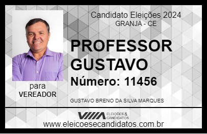 Candidato PROFESSOR GUSTAVO 2024 - GRANJA - Eleições