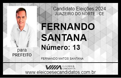 Candidato FERNANDO SANTANA 2024 - JUAZEIRO DO NORTE - Eleições